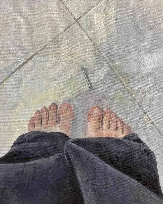 Cuidado donde pisas — óleo sobre tela