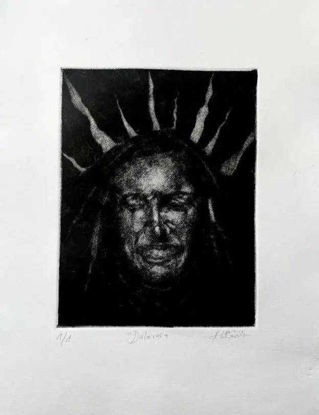 Dolorosa — mezzotinta