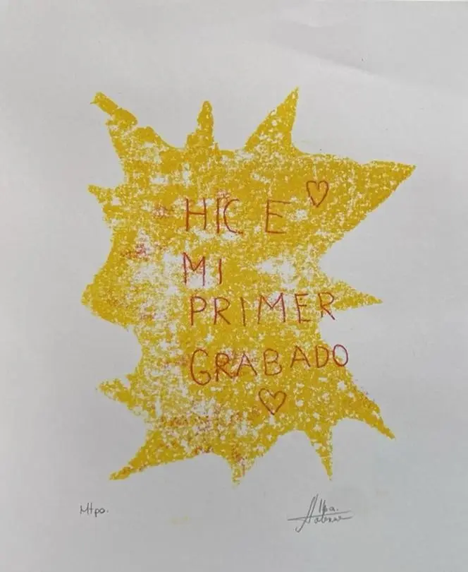 Hice mi primer grabado — monotipo
